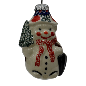 Ceramic Christmas ornament SNOWMAN  (A488 D30)