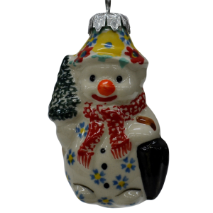 Ceramic Christmas ornament SNOWMAN  (A488 D26)