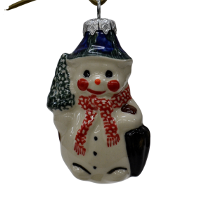 Ceramic Christmas ornament SNOWMAN  (A488 D19)