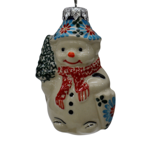 Ceramic Christmas ornament SNOWMAN  (A488 D3)