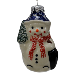 Ceramic Christmas ornament SNOWMAN  (A488 D25)
