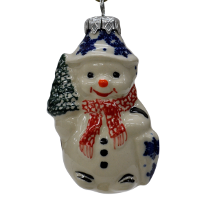 Ceramic Christmas ornament SNOWMAN  (A488 D33)