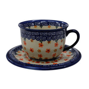 Cup and saucer (A44 D8)   