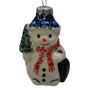 Ceramic Christmas ornament SNOWMAN  (A488 D82) 