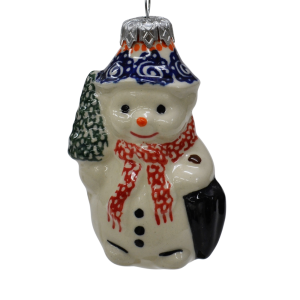 Ceramic Christmas ornament SNOWMAN  (A488 D69)    