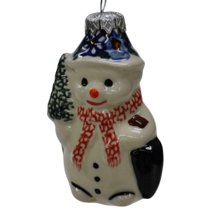 Ceramic Christmas ornament SNOWMAN  (A488 D7)     