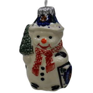 Ceramic Christmas ornament SNOWMAN  (A488 D40)        