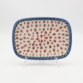 Serving platter DARIA 1 A166 D139 – hand-painted Bolesławiec pottery, elegant and practical for serving main dishes.