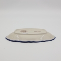 Small embossed platter A260 D98 – hand-painted Bolesławiec pottery, perfect for serving appetizers and desserts.