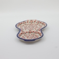 Hand-painted ceramic breakfast tray from Bolesławiec pottery.