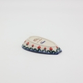 Hand-painted ceramic spoon rest from Bolesławiec pottery.
