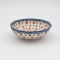 Boleslawiec ceramic bowl, hand-painted Polish pottery with traditional pattern.
