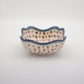 Small TULIPAN ceramic bowl – hand-decorated Polish pottery with a traditional floral pattern. Perfect for desserts, snacks, or side dishes. Authentic Bolesławiec ceramic, durable and decorative.