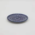 Hand-painted small dessert plate 16 cm made from traditional Bolesławiec pottery. Perfect for serving cakes, desserts, and snacks.