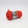 On-the-Go Convenience: Features a splash-resistant silicone lid with a drinking spout and a heat-isolating silicone grip sleeve.
