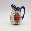 Authentic Polish pottery pitcher from Bolesławiec – perfect for serving water, juice, and milk.