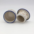 Authentic Polish pottery water butter dish from Bolesławiec – keeps butter fresh and spreadable without refrigeration.