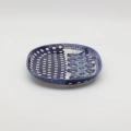 Authentic Polish pottery oval platter from Bolesławiec – perfect for serving appetizers, meats, and side dishes.