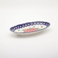Authentic Polish pottery small embossed platter from Bolesławiec – perfect for appetizers and side dishes.