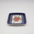 Authentic Polish pottery rectangular serving dish from Bolesławiec – perfect for appetizers, desserts, and meats.