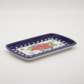 Authentic Polish pottery rectangular serving dish from Bolesławiec – perfect for appetizers, desserts, and meats.