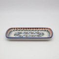 Authentic Polish pottery rectangular serving dish from Bolesławiec – perfect for appetizers, desserts, and meats.