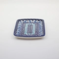 Handcrafted Bolesławiec rectangular ceramic tray made from high-quality, heat-retentive Polish clay.