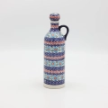 Traditional Bolesławiec ceramic bottle.