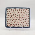 Handcrafted Bolesławiec ceramic serving tray.