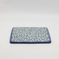 Handcrafted Bolesławiec ceramic serving tray.