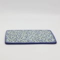 Handcrafted Bolesławiec ceramic serving tray.