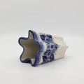 Handcrafted Bolesławiec ceramic Lily vase with traditional hand-painted pattern.