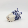 Handcrafted Bolesławiec ceramic Lily vase with traditional hand-painted pattern.
