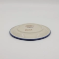 Handcrafted Bolesławiec ceramic dessert plate with traditional hand-painted pattern.