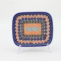 Polish pottery rectangular serving dish.