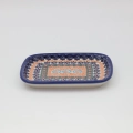 Polish pottery rectangular serving dish.