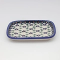 Polish pottery rectangular serving dish.