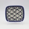 Polish pottery rectangular serving dish.