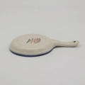 Handcrafted small Bolesławiec ceramic skillet.