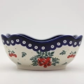 Handcrafted ceramic TULIP bowl A496 D144, perfect for serving snacks, dips, and fruit.
