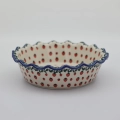 Large 26 cm round ceramic bowl FALA featuring a vibrant hand-painted pattern.