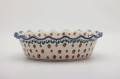 Large 26 cm round ceramic bowl FALA featuring a vibrant hand-painted pattern.