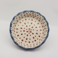 Large 26 cm round ceramic bowl FALA featuring a vibrant hand-painted pattern.
