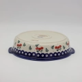 Round ceramic serving dish with handles, perfect for baked meals, snacks, and appetizers.