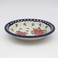 Deep soup plate ANDY 22.5 cm featuring a vibrant hand-painted ceramic pattern.