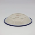 Elegant 22.5 cm ceramic deep plate ANDY with detailed hand-stamped decoration.