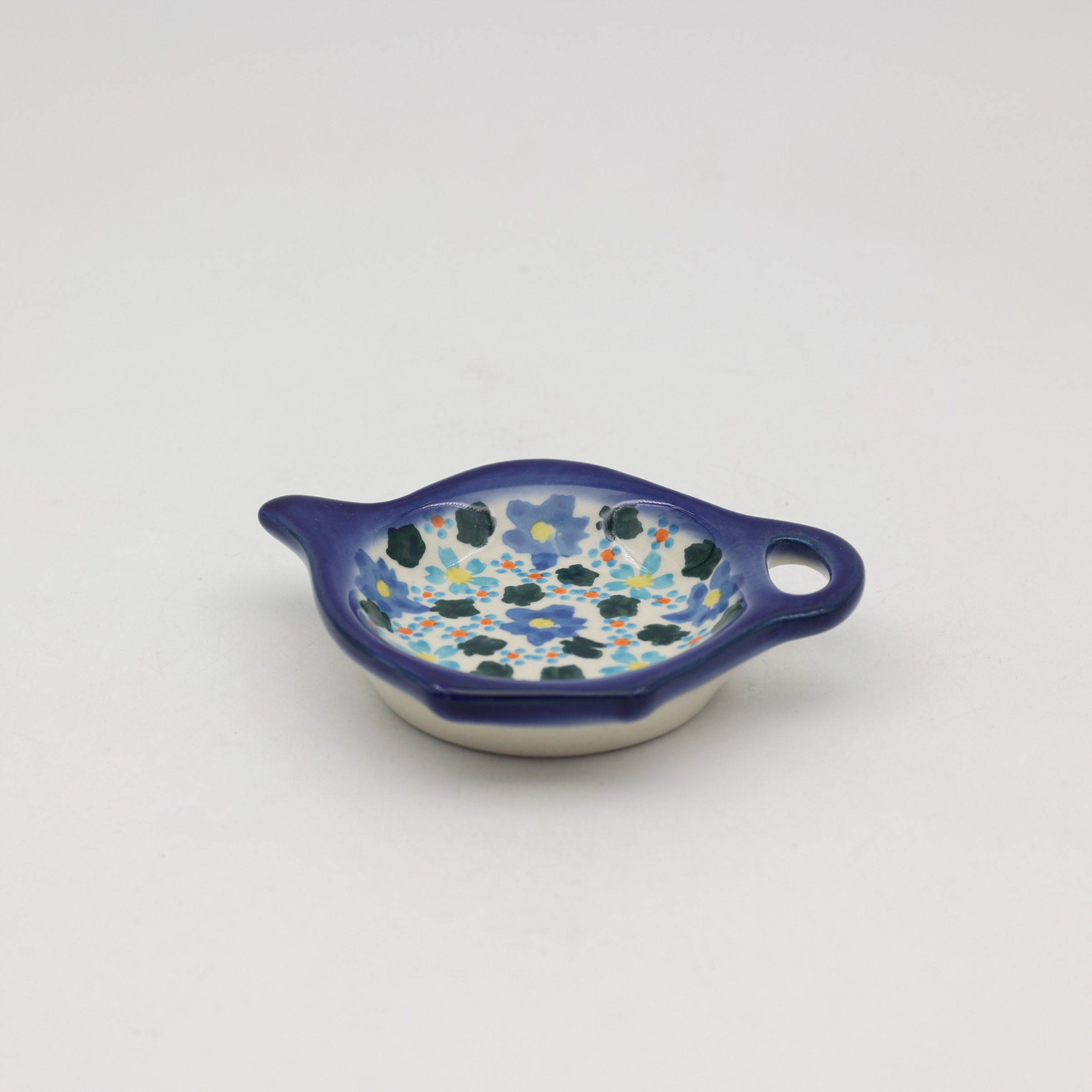 Polish pottery tea bag coaster.