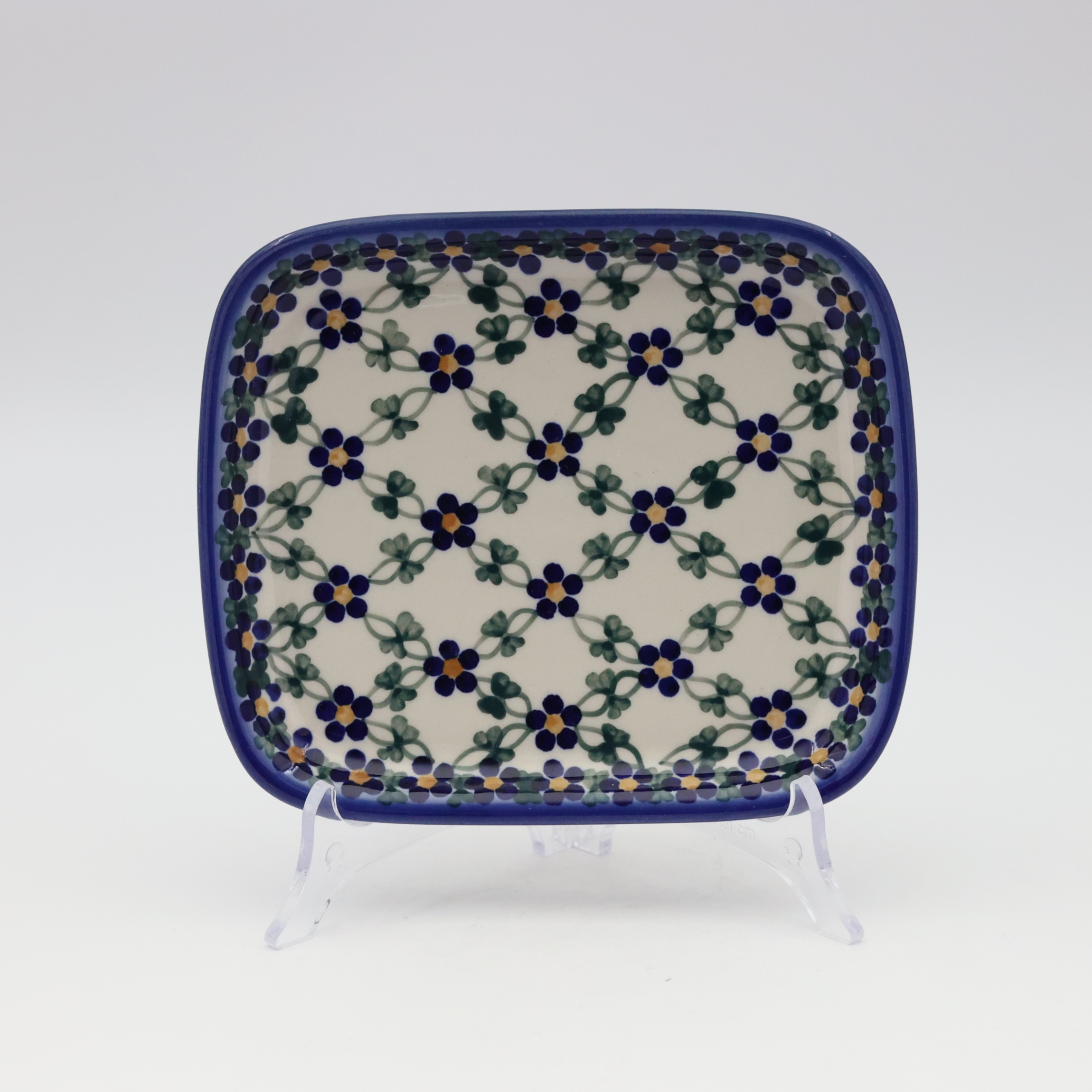 Polish pottery rectangular serving dish.