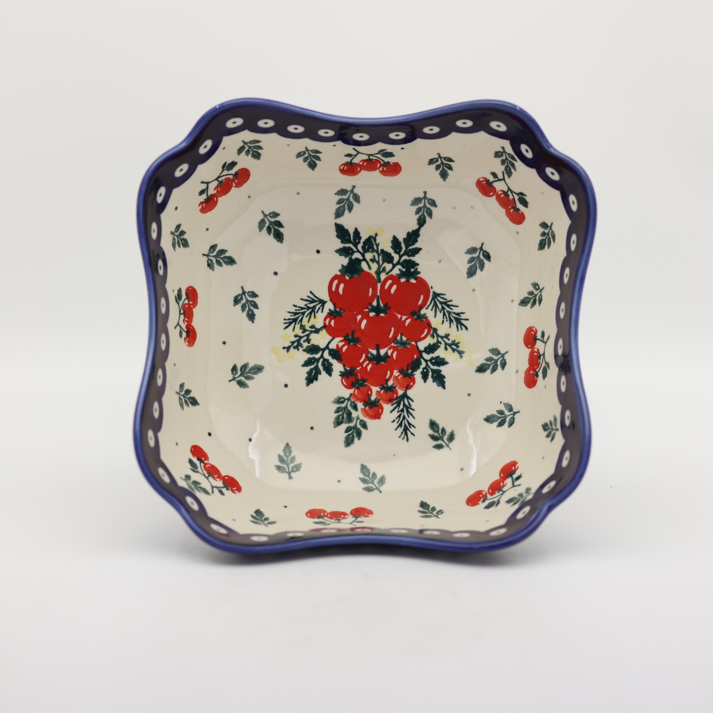 Handcrafted ceramic TULIP bowl A496 D144, perfect for serving snacks, dips, and fruit.