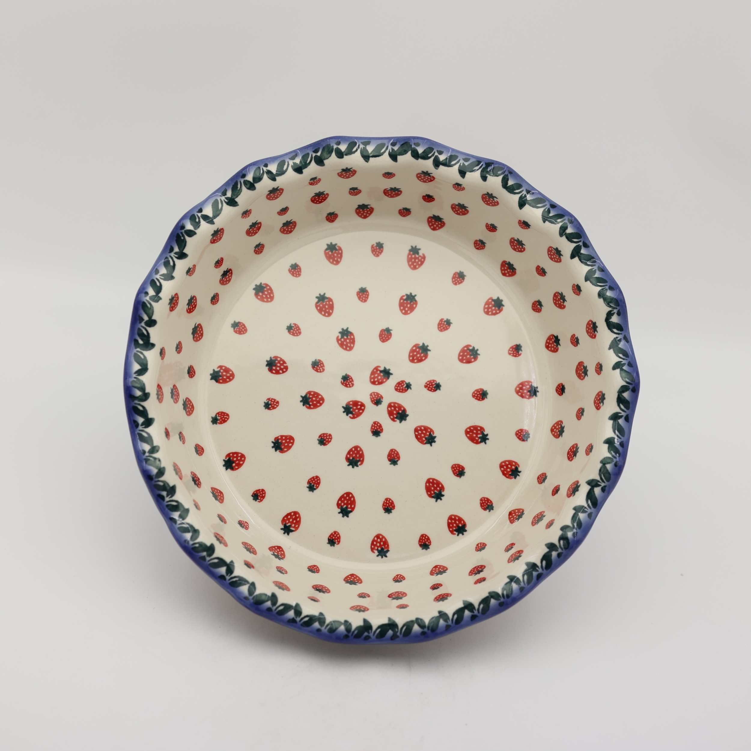 Large 26 cm round ceramic bowl FALA featuring a vibrant hand-painted pattern.